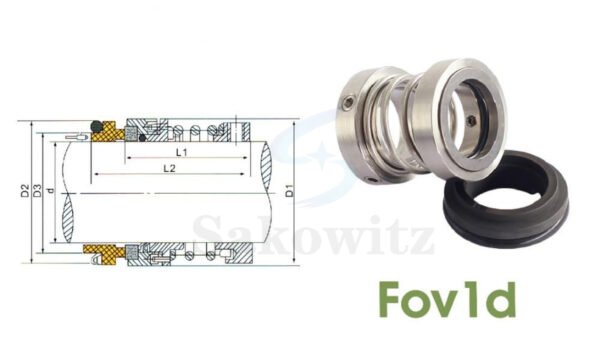 Fov1D Mechanical Seal – Single end face, large spring, unbalanced