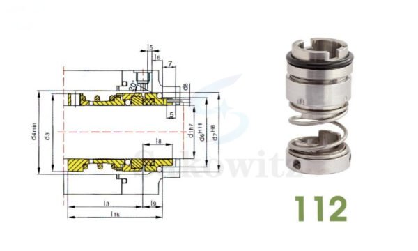 112 Mechanical Seal – Used in water and vacuum systems