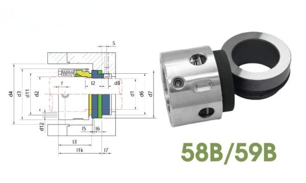 58B,AKA 59B Mchanical Seals for Chemical pumps, Water Pumps, Compressors