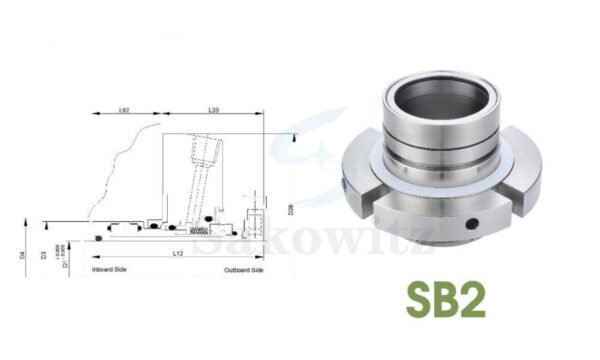 SB2 Mechanical Seal – For paper pulp pumps