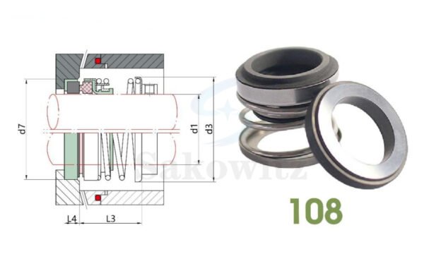 108 Mechanical Seal – For clean water and vacuum pumps