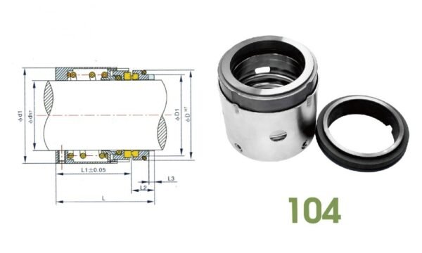 104 Mechanical Seal for Chemical Centrifugal Pumps Screw Pumps and Sewage Pumps.