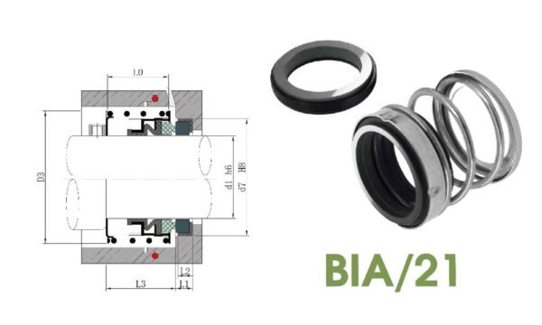 BIA/21/43 Mechanical Seal for Clean Water Pumps, Piping Pumps and Vacuum Pumps