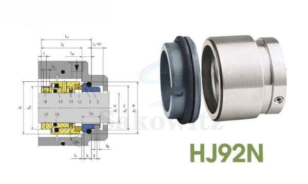 HJ92N Mechanical Seal – For paper & industry use