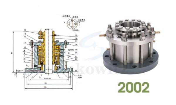 2002 Mechanical Seal – For vertical agitator equipment
