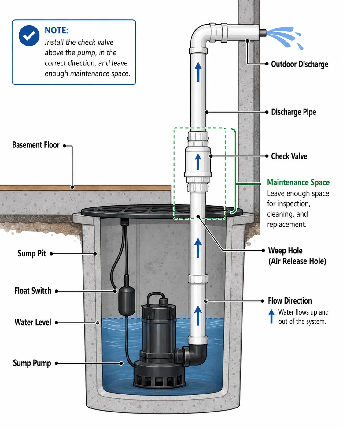How Does a Sump Pump Check Valve Work