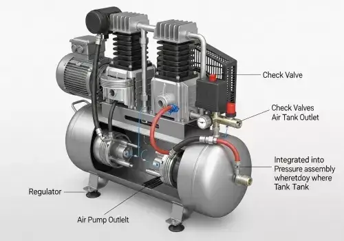 Where Is the Check Valve Located on an Air Compressor