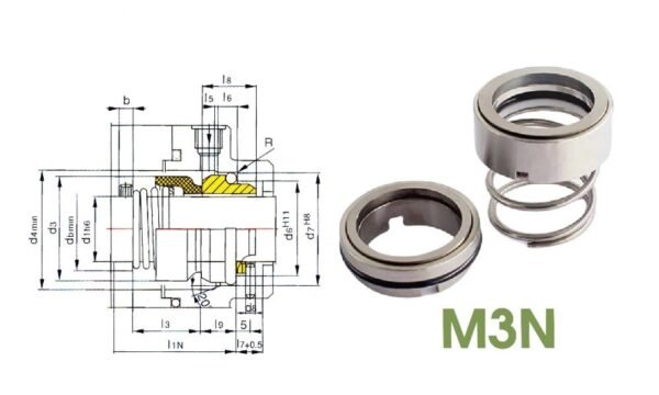 M3N Mechanical Seal for Clean Water Pumps, Circuating Pumps and Vacuum Pumps.