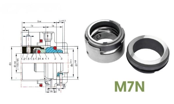 M7N Mechanical Seal for Chemical Pumps/Water Pumps and Double Suction Pumps.