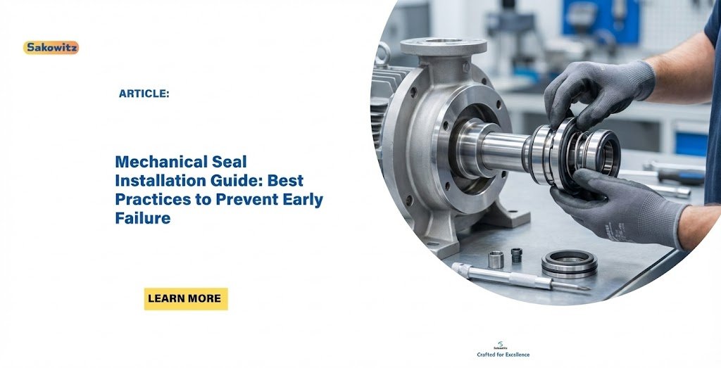 Mechanical seal system installed on industrial pump equipment, showing detailed sealing components and operation interface.