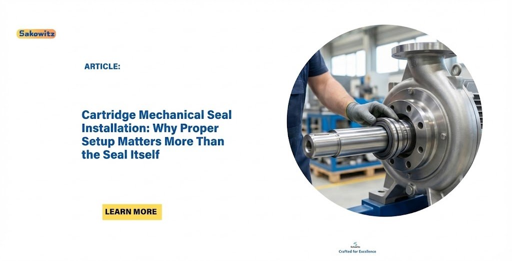 Cartridge mechanical seal installation on an industrial pump highlighting proper setup and alignment