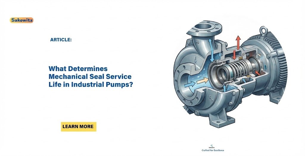 Mechanical seal wear and operating condition impact on seal service life in an industrial pump